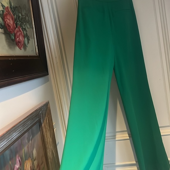 Green high waisted Alice & Olivia bootleg trouser size 4 - Picture 6 of 6